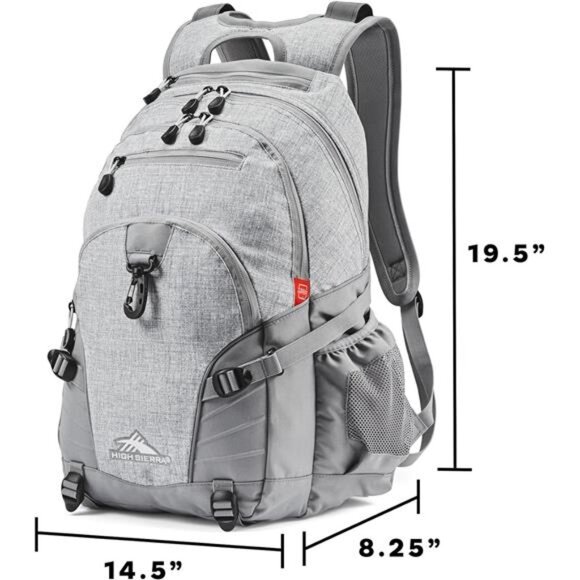 Black Outdoor Loop Backpack, Travel, or Work Bookbag with Tablet Sleeve Bags - Picture 5 of 6